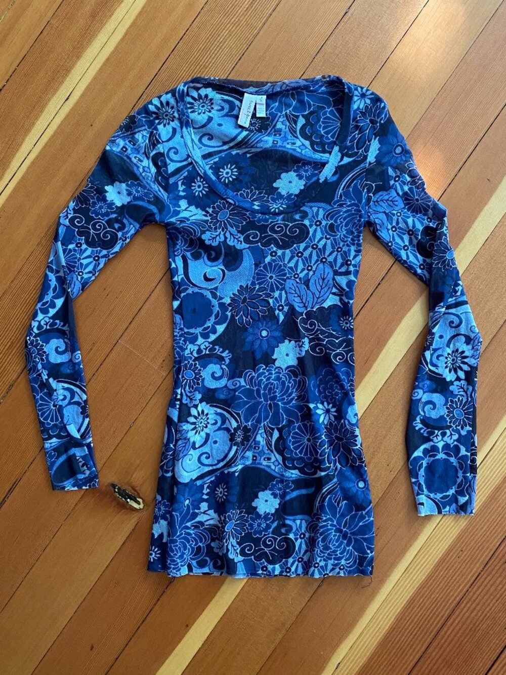 Vintage Y2K Mesh / Sheer Top - Sweat Pea by Stacy Frati - Small